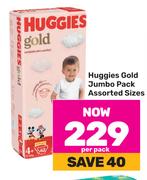 Huggies Gold Jumbo Pack Assorted Sizes-Per Pack