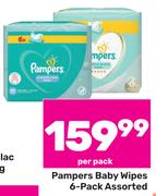 Pampers Baby Wipes 6 Pack Assorted-Per Pack