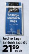 Freshers Large Sandwich Bags-50s Each