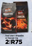 Food Lover's Briquettes Or Charcoal-For 2 x 4Kg