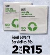 Food Lover's Serviettes-For 2 x 50s