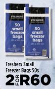 Freshers Small Freezer Bags-For 2 x 50s