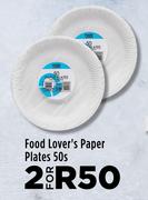Food Lover's Paper Plates-For 2 x 50s
