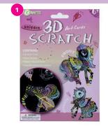 Kraftz 3D Scratch Art Assorted-Each