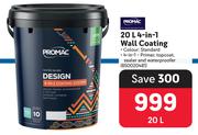 Promac 20L 4 In 1 Wall Coating