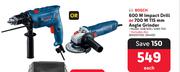 Bosch 600W Impact Drill Or 700W 115mm Angle Grinder GSB 600/GWS 700-Each