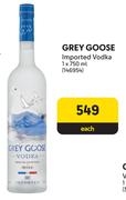 Grey Goose Imported Vodka-750ml Each