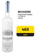 Belvedere Imported Vodka-750ml Each