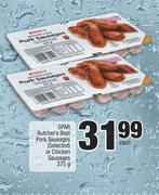 Spar Butcher's Best Pork Sausages (Selected) Or Chicken Sausages-375g Each