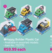 Happy Builder Plastic Car-Each