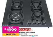 Goldair 4-Burner Glass Gas Hob GBGH-4002