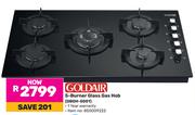 Goldair 5-Burner Glass Gas Hob GBGH-5001