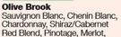 Olive Brook Sauvignon Blanc,Chenin Blanc,Chardonnay,Shiraz/Cab Red Blend,Pinotage,Merlot-6 x 750ml