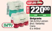 Belgravia Gin & Dry Lemon Cans-For 2 x 6 x 440ml
