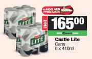 Castle Lite Cans-For 2 x 6 x 410ml