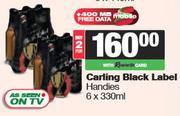 Carling Black Label Handies-For 2 x 6 x 330ml