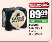Castle Milk Stout Cans-6 x 500ml Per Pack