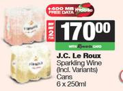 J.C.Le Roux Sparkling Wine Cans-For 2 x 6 x 250ml