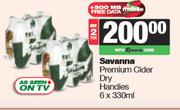 Savanna Premium Cider Dry Handies-For 2 x 6 x 330ml