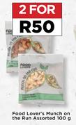 Food Lover's Munch On The Run Assorted-For 2 x 100g