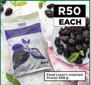 Food Lover's Unpitted Prunes-500g Each