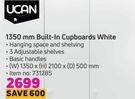 UCAN 1350mm Built In Cupboards White