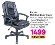 Parker Mid Back Chair Black
