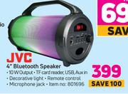 JVC 4" Bluetooth Speaker