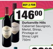 Durbanville Hills Cabernet Sauvignon, Merlot, Shiraz, Pinotage Or Shiraz Light-For 2 x 750ml