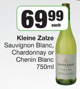 Kleine Zalze Sauvignon Blanc, Chardonnay Or Chenin Blanc-750ml Each