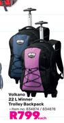 Volkano 22Ltr Winner Trolley Backpack-Each