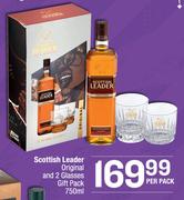 Scottish Leader Original And 2 Glasses Gift Pack-750ml Per Pack