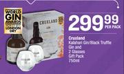 Cruxland Kalahari Gin/Black Truffle Gin And 2 Glasses Gift Pack-750ml Per Pack