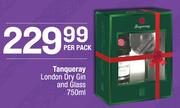 Tanqueray London Dry Gin And Glasses-750ml Per Pack
