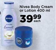 Nivea Body Cream Or Lotion-400ml Each