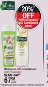 Vatika Shampoo Or Conditioner Assorted-400ml Each