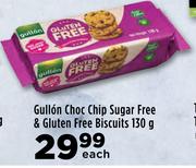 Gullon Choco Chip Sugar Free & Gluten Free Biscuits-130g Each