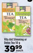 Vita Aid Slimming Or Detox Tea-50g Each