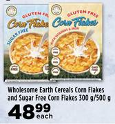 Wholesome Earth Cereals Corn Flakes & Sugar Free Corn Flakes-300g/500g Each