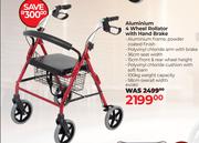 Aluminium 4 Wheel Rollator With Hand Brake 40851