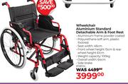 Wheelchair Aluminium Standard Detachable Arm & Foot Rest 158134