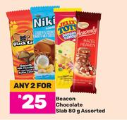Beacon Chocolate Slab Assortd-For Any 2 x 80g