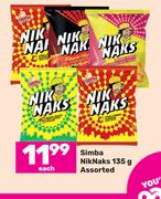 Simba NikNaks Assorted-135g Each