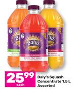 Daly's Squash Concentrate Assorted-1.5Ltr Each