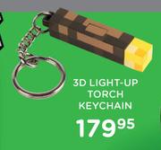 Minecraft 3D Light-Up Torch Keychain 