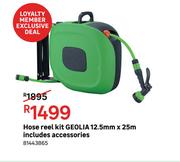 Geolia 12.5mm x 25m Hose Reel Kit Includes Accessories