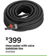 Gardena 15m Hose Soaker With Valve