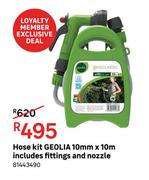 Geolia 10mm x 10m Hose Kit Includes Fittings & Nozzle