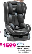 Bambino Stylo Car Seat Black/Silver