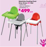 Babylinks Feeding Chair (Grey, Green Or Red)-Each